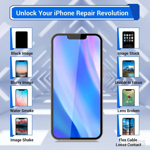 Miniatura 4 de Para iPhone 12 Pro Max Reemplazo de cámara frontal OEM 12MP nueva cara frontal parte de la cámara frontal Módulo de lente transmisor receptor de luz