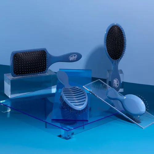 Miniatura 14 de Wet Brush Cepillo desenredante original, color azul elemental, cerdas IntelliFlex ultrasuaves, cerdas desenredantes que se deslizan a través