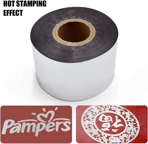 Miniatura 7 de Papel de estampado en caliente, 1 rollo dorado + 1 rollo plateado de 1.5 pulgadas x 400 pies, papel dorado anodizado de transferencia de calor