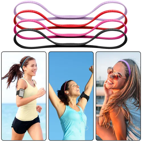 Miniatura 5 de Duufin 28 diademas elásticas antideslizantes coloridas para entrenamiento, para mujeres, hombres y niñas, 14