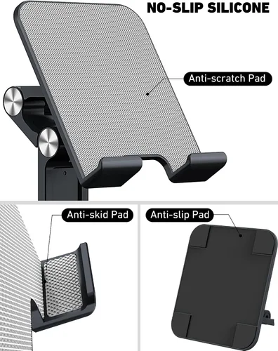 Miniatura 4 de OCYCLONE Soporte para iPad para escritorio, ajustable, plegable, para tableta, accesorios de iPad, soporte de exhibición, accesorios de oficina