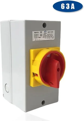 Miniatura 3 de YANHAO YMD11-63D Interruptor de desconexión de dos posiciones de encendido y apagado 63A 3P candado de leva con caja 1 pieza (color : base negra 3P)
