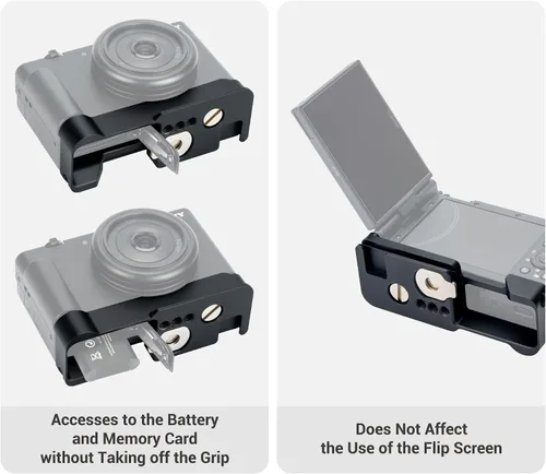 Miniatura 4 de ZV-1F ZV1F Soporte de extensión de agarre de metal para cámara con soporte de zapata fría para Sony ZV-1F ZV-1II (no para ZV-1), accesorio