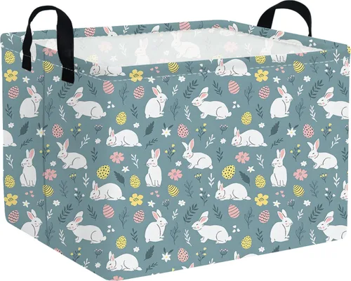 Miniatura 26 de FXOLCSHE - Canasta rectangular rosa de alpaca, canasta de lavandería impermeable plegable para guardería, canasta de juguetes para habitación