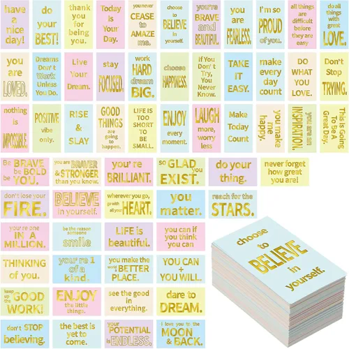 Miniatura 8 de Jinei 300 tarjetas inspiradoras de afirmación a granel, tarjetas de regalo motivacionales positivas diarias pequeñas, pequeñas citas de aliento