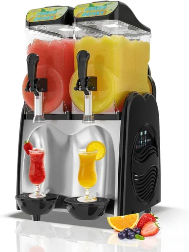 Miniatura 10 de Máquina comercial de granizado de 12 galones, máquina de margarita congelada para mockaritas congeladas, máquina de granizado de 110 V/60 Hz con 3