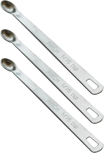 Miniatura 15 de 2 piezas 1/4 cucharadita (1/4 tsp, 1.25 ml, Tad) Cuchara de medición única pequeña, pequeñas cucharas de medida de acero inoxidable individuales