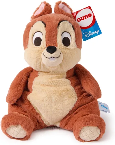 GUND Disney - Peluche oficial de Chip Oh So Snuggly, peluche de Chip y Dale de Disney, animal de peluche de ardilla para bebés y bebés, marrón, 12.5