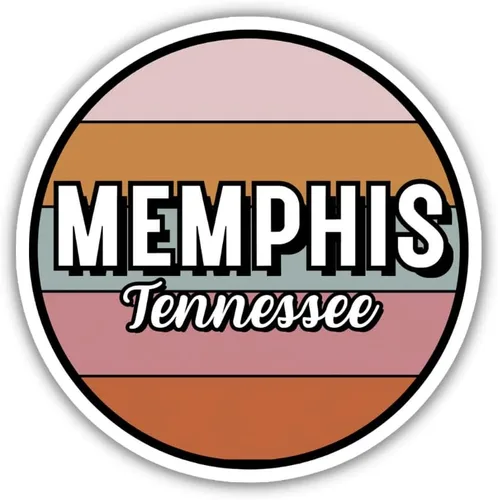 Miniatura 8 de Memphis Tennessee Travel Sticker, 2.5" Multiple Colors, Vinyl Laptop Water Bottle Planner Journal, Collectible Places I've Been, Luggage Decal Earth