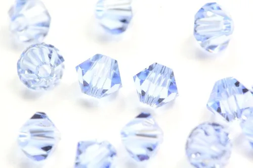 Miniatura 70 de 100 piezas auténticas Preciosa de 3 mm (0,12 pulgadas) cuentas sueltas de cristal bicono facetado pequeño amatista púrpura compatibles con cristales