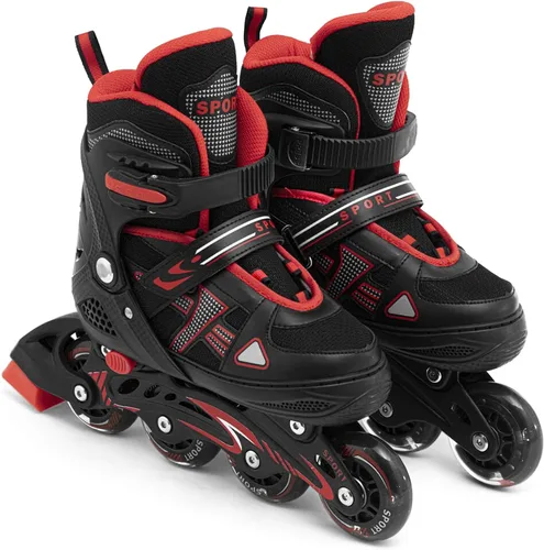 Generic Patines en línea para niños, patines en línea ajustables con luz y ruedas iluminadas, patines iluminadores al aire libre para niños y niñas
