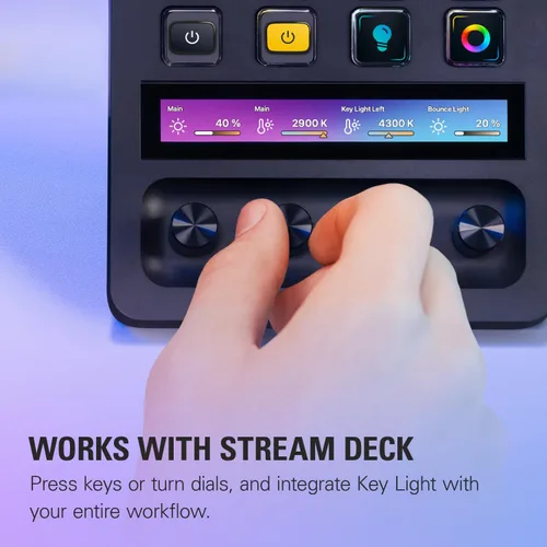 Miniatura 11 de Elgato Key Light - Luz de estudio profesional de 2800 lúmenes con abrazadera de escritorio para streaming, grabación y videoconferencia, temperatura