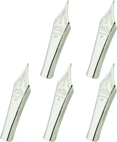 Miniatura 6 de 5 puntas de repuesto extra finas # 5 para pluma estilográfica Jinhao 250, 500 y Dragon Phoenix Jinhao # 5 Borde dorado