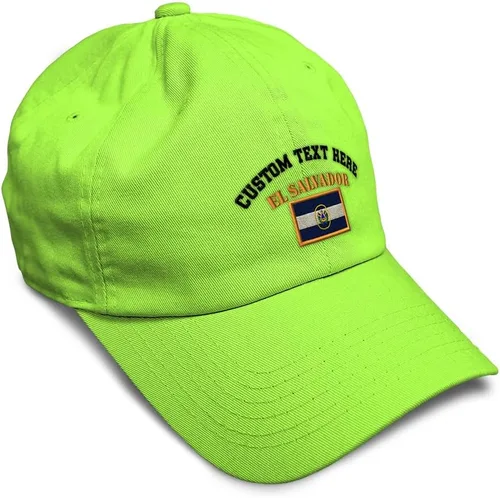 Miniatura 23 de Speedy Pros Sombrero de béisbol suave bordado papá sombrero El Salvador bandera bordado hombres y señoras gorra de béisbol algodón