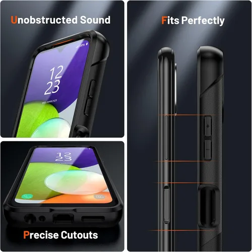 Miniatura 5 de Jeylly Compatible con Samsung Galaxy A22 5G Funda, Funda Samsung A22 5G con 2pcs protectores de pantalla de vidrio templado