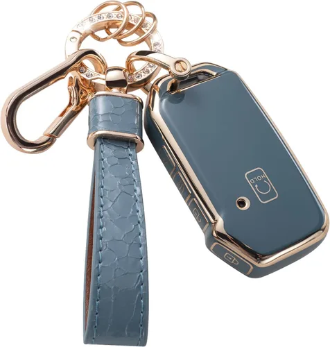 Funda para llavero Kia, compatible con Kia Cerato Ceed Forte NIRO Sorento Seltos Sportage Soul Telluride Remote Smart Key Protector, azul