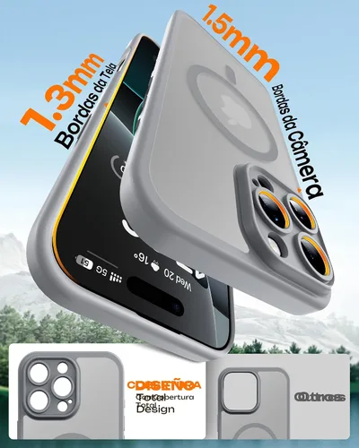 Miniatura 908 de TOCOL Funda para iPhone 11, compatible con Magsafe, protección completa de cámara, imanes integrados, protección contra caídas, funda translúcida