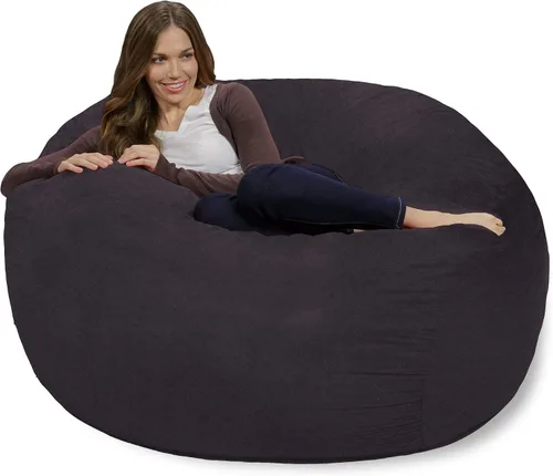 Miniatura 5 de Chill Sack - Sillón puff, Tela, Suave lino sintético, color negro.