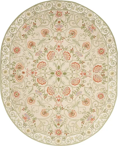 Miniatura 18 de SAFAVIEH Chelsea Collection - Alfombra decorativa de 2 pies 6 pulgadas x 4 pies, color marfil, lana de campo francesa enganchada a mano, ideal