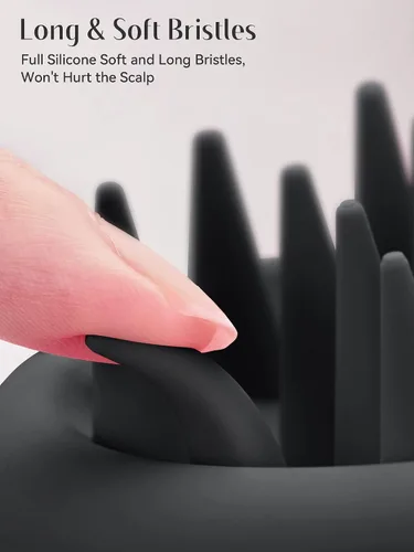 Miniatura 2 de HEETA Masajeador de Cuero Cabelludo para el Crecimiento del Cabello, Exfoliador de Cuero Cabelludo con Cerdas Suaves, Diseño de Silicona Integrado