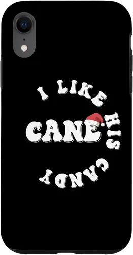 Miniatura 8 de Carcasa navideña a juego para iPhone 15 con texto en inglés "I Like His Candy Cane Parejas