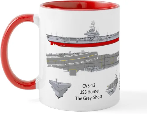 Miniatura 11 de CafePress USS Hornet CV 12 CVS 12 - Taza de café de cerámica (11.0 fl oz)