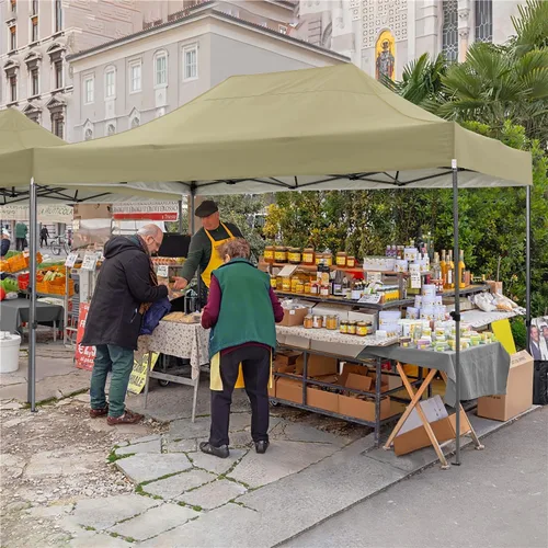 Miniatura 244 de COBIZI Tienda de campaña desplegable de 6.6 x 6.6 pies, toldo resistente, fácil de instalar, impermeable, para exteriores, fiestas, playa, jardín