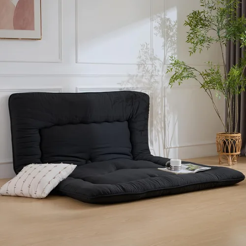 Miniatura 2 de Colchón japonés para piso, colchón futón engrosado de 4", alfombra tatami, soporte de espuma de alta densidad para que duerman adultos y niños, sofá