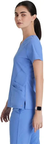 Miniatura 3 de Barco ONE - Top de 5 bolsillos con cuello en V para mujer, elástico en 4 direcciones