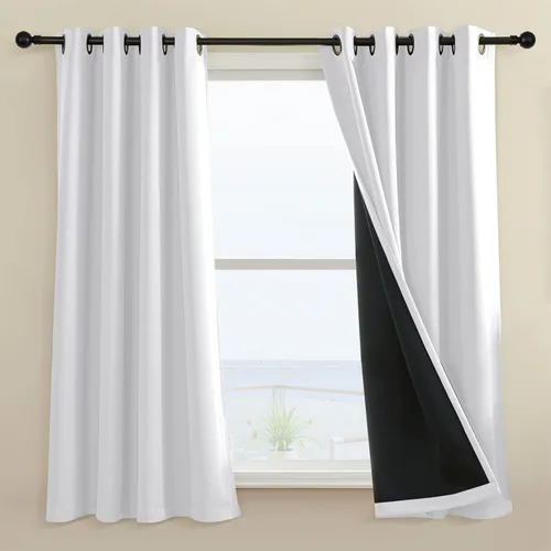 Miniatura 60 de Rutterllow - Cortinas 100% opacas, paneles de cortina con ojales, aislamiento térmico y bloqueo de luz para habitación y sala de estar