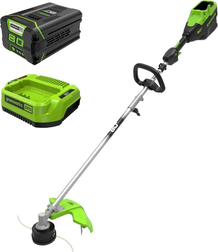 Miniatura 11 de Greenworks Recortadora inalámbrica sin escobillas de 80 V y 16 pulgadas con batería de 2.0 Ah y cargador rápido - Línea doble de 0.080 pulgadas