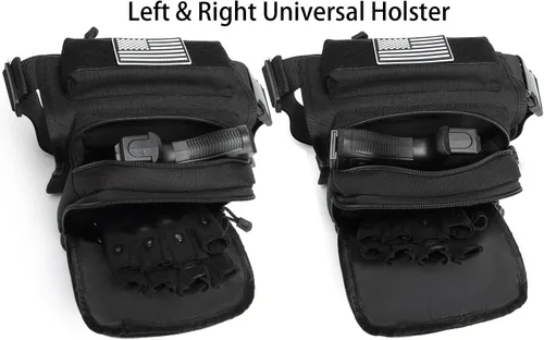 Miniatura 4 de Bolsa táctica de motocicleta para muslo, pierna caída, con funda para pistola de fuego para armas de fuego, para hombres, caza, campo de tiro, 3