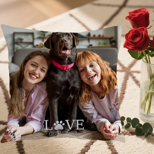 Miniatura 5 de Custom Memory Pillow Case Created with a Single Photo and Your Chosen Words Forming a comforting Cushion That Also Makes a Thoughtful Gift