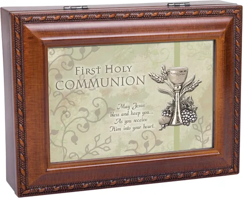 Miniatura 7 de Cottage Garden Inspirational Caja de música ReproduceComunión Ave Maria con acabado rayado