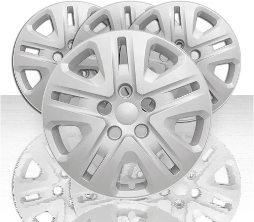 Juego de 4 fundas de rueda de 17" y 10 radios para Dodge Grand Caravan SE 2015-2018 - Plata