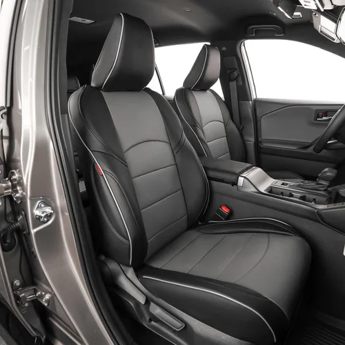 Miniatura 21 de EKR - Juego completo de fundas de asiento de cuero para automóvil de ajuste personalizado (color negro)