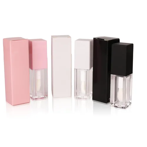 Miniatura 4 de 25 cajas de papel para manualidades de 0.984 x 0.984 x 3.386 in para tubos de brillo de labios, embalaje de lápiz labial de 350 gms, color rosa
