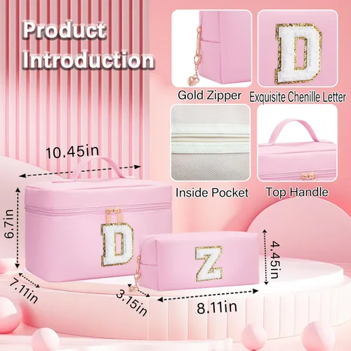 Miniatura 3 de Rosa (Makeup Bag 2pcs Pink), Rosa, Adoryoung