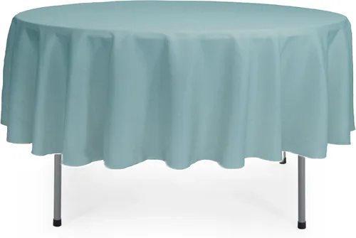 Miniatura 21 de YOUR CHAIR COVERS - Mantel redondo de poliéster prémium de 120 pulgadas - Mantel de lino color champán para mesas redondas estándar