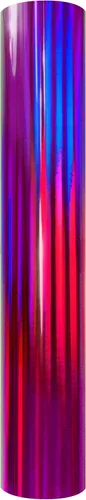 Miniatura 3 de VViViD DECO65 - Rollo de vinilo adhesivo permanente holográfico brillante cromado púrpura para manualidades (6 pies x 1 pie)