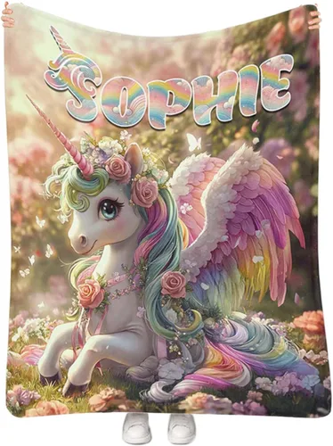 Miniatura 31 de Manta personalizada de sirena para niñas, manta de envoltura personalizada con nombre, manta de forro polar suave para niños recién nacidos, manta