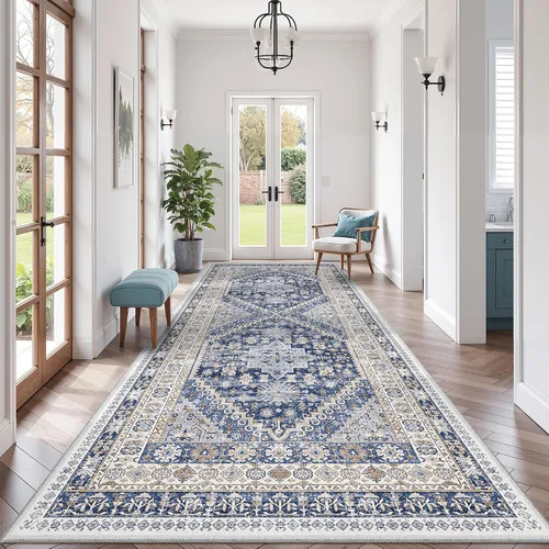 Miniatura 127 de zesthome Alfombra antideslizante para pasillos - Alfombra de pasillo 2x8 para dormitorio, alfombra lavable con respaldo de goma, alfombra suave