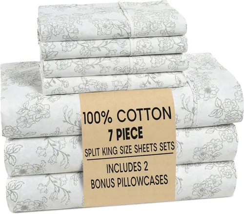 Miniatura 101 de Casa Platino Sábanas de cama individual XL, sábanas de 100 % algodón con 2 fundas de almohada, tejido percal crujiente y sensación acogedora, verde