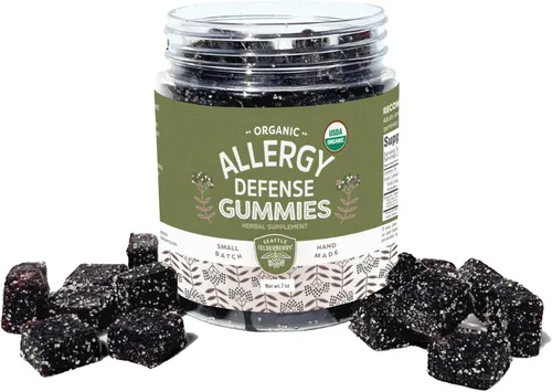 Gomitas Allergy Defense – Delicioso, sin gluten, suplemento herbario sin gelatina con potentes beneficios de alergia hecho de ingredientes orgánicos
