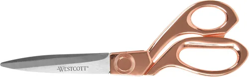 Westcott 16968 Tijeras de acero inoxidable de 8 pulgadas en color oro rosa para oficina y hogar Oro rosa acabado