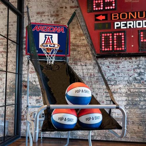 Miniatura 2 de Pop-A-Shot - Tailgate Game with NCAA Graphics l Arcade Basketball Inside, Out, and On The Go Infrared Sensor Scoring 3 Balls Foldable