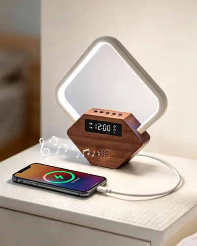 Miniatura 11 de Reloj despertador Sunrise con máquina de sonido de ruido blanco para dormir, 15 sonidos relajantes y repetición con temporizador, lámpara