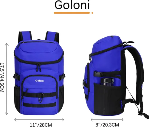 Miniatura 2 de Mochila térmica con aislamiento, a prueba de fugas, pequeña mochila térmica suave para hombres y mujeres, para campamentos, viajes, playa, Azul