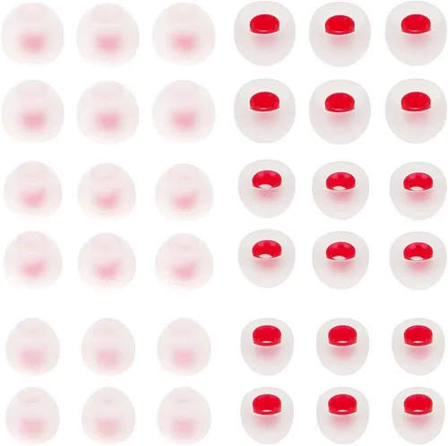Miniatura 11 de 18 pares de puntas de silicona para auriculares de repuesto para auriculares intraurales (agujero interior de auriculares de 0.150 in a 0.217 in)
