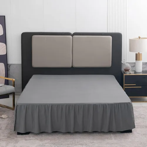 Miniatura 18 de TSUTOMI Falda de Cama Negra Tamaño Twin con Volantes y Esquinas Divididas, Falda de Cama Twin Caída de 12 Pulgadas, Falda de Cama Tamaño Twin Negra